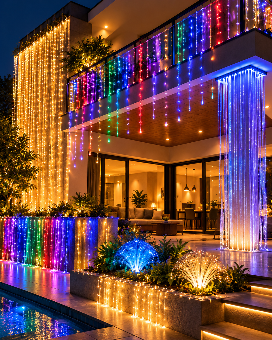Waterfall & Fiber Lights