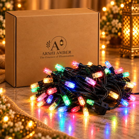 Crystal Three Eye LED Light – Black Wire, 15 Meter