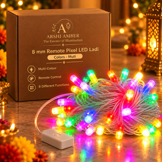 8mm Remote Pixel LED Ladi – Multi-Colour